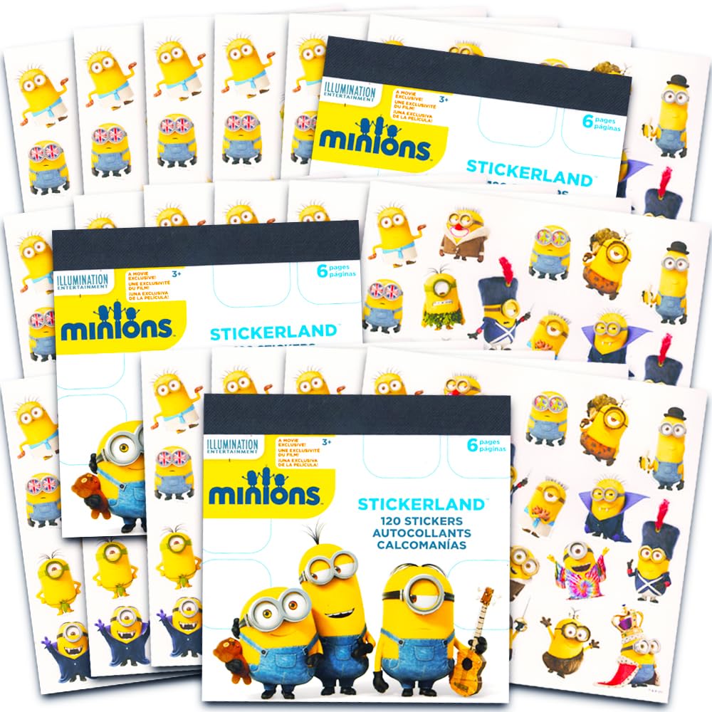 Photo 1 of **MISSING PARTS**120 STICKERS ONLY**
Despicable Me Minions Stickers Party Favor Pack - 360 Stickers, 18 Sticker Sheets, 3 Sticker Packs (Party Supplies)