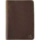 RingSun Leather Notebook Cover, Refillable Journal Cover for Moleskine Cahier (7.5 x 9.75 in) w/Tipico Strap, Book Cover Offi