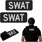 2 Pieces Embroidery Patches, Hook and Loop Embroidery Patch for Backpacks, Uniforms, Jackets, Press Vest - SW