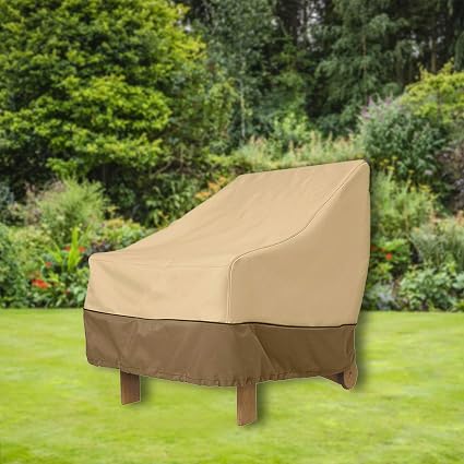 Amazon Com Shangxing Outdoor Chair Patio Furniture Covers 35 X38 X31 Outdoor Waterproof Heavy Duty Lounge Deep Seat Garden Patio Chair Cover Rice Coffee Garden Outdoor