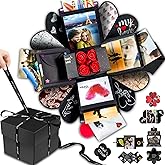 Wanateber Explosion Box DIY Gift - Love Memory, Scrapbook, Photo Box for Birthday Gift, Anniversary,Wedding or Valentine's Day Surprise Box (Black)