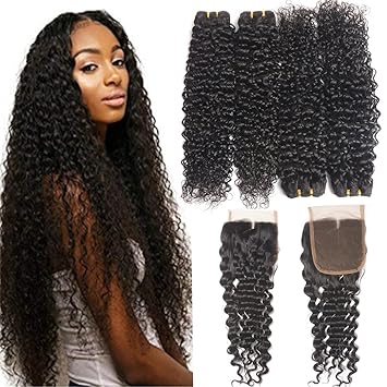 Resaca 20 22 24 26 Closure 18 Natural Color 10a Brazilian Hair 4