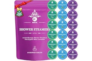 MR MIRYE Shower Steamers Aromatherapy Gifts for Women, 18-Pack Organic Eucalyptus Lavender Mint Essential Oil Shower Bombs, Self Care Stress Relief Birthday or Christmas Stocking Stuffers Gifts for Her/Him