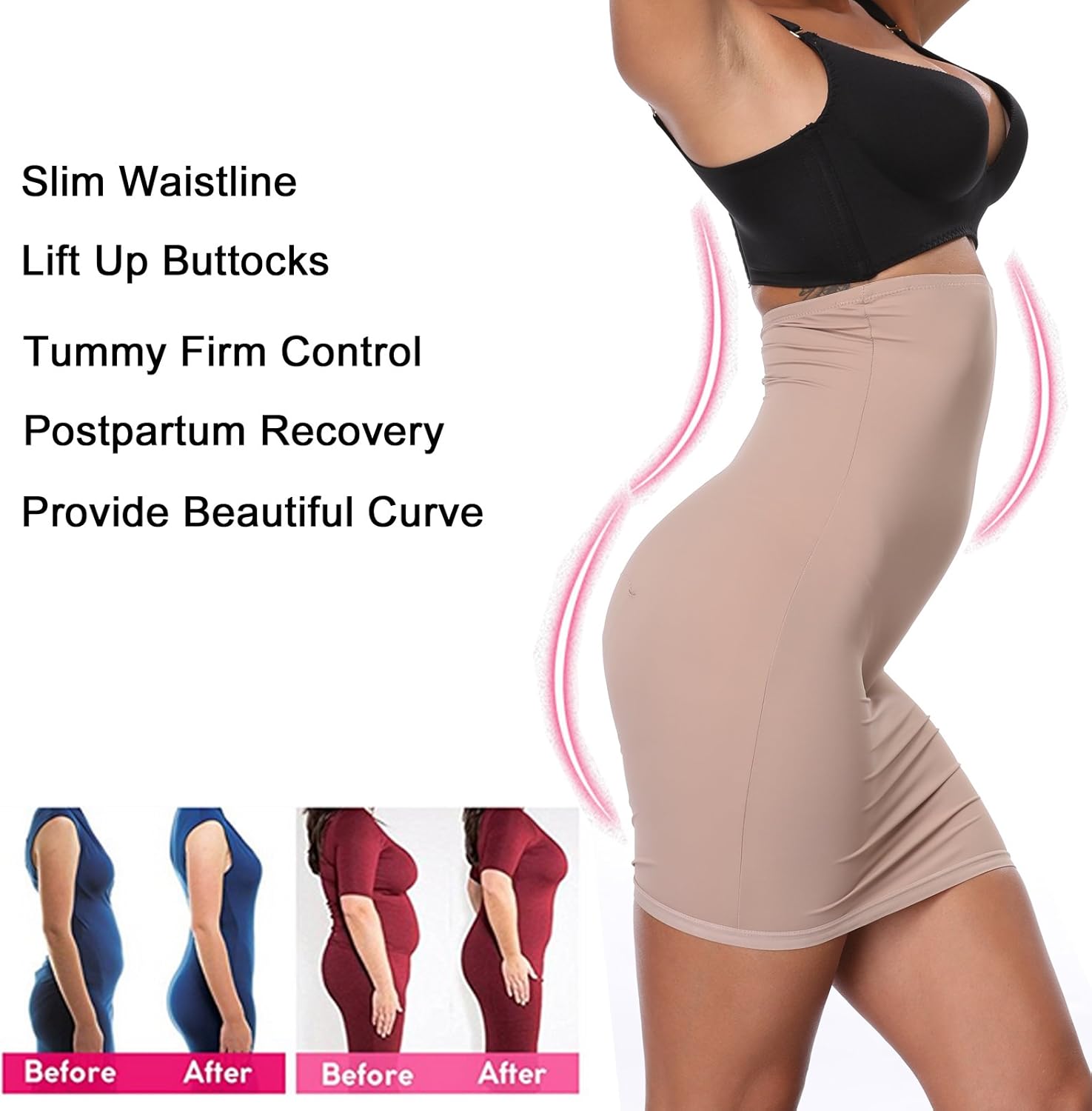 Joyshaper Half Slips for Under Dresses Women Tummy Control Seamless Slip Slimming Shapewear at  Women’s Clothing store