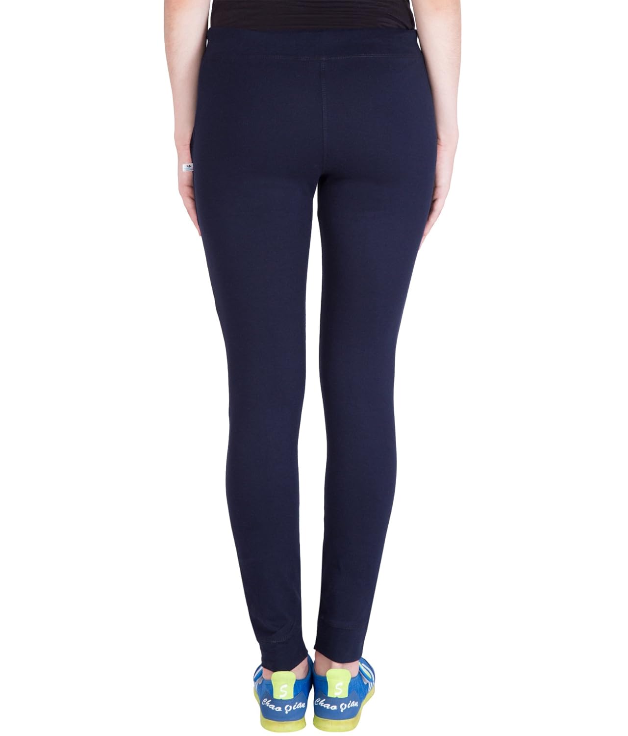 american-elm blue printed cotton track pant for women