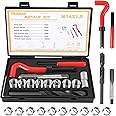 15 Pcs Thread Inserts M14x1.5 Female Thread Repairing Accessory Assortment Kit Drill Helicoil Repair Kit Applicable to High Voltage Switchgear, Microwave Communication
