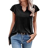 Womens Summer Tank Tops V Neck Waffle Knit Sleeveless Tunic Casual Loose Fit Blouses Shirt Clothes