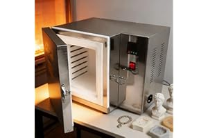 1500W Electric Kiln,Metal Melting Muffle Furnace,Jewelry Casting Electric Furnace,Digital PID Temperature Control,Four-Sided 
