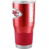 Team Fan Apparel NFL 30oz Gameday Stainless Steel Tumbler, Insulated For Hot & Cold, Slider Lid, Silicone Grip, Officially Licensed (Kansas City Chiefs - Red)