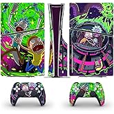 PEYANZ Vinyl Skin Compatible with PS5 | HD Print, Scratch Resistant, Bubble-Free Application (Slim-Disc Edition, R1ck&M0rty)