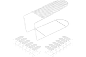 Copidrum Shoe Slot Organizer for Closet Metal Shoe Rack Storage Space Saver Shoe Stacker Organizers for Shelf (Metal-W12PACK)