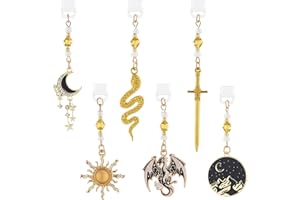 TAKEALOOKO Type C Dust Plug Charm for Kindle - 6Pcs Dust Plug Charms Compatible with Kindle Phone, E-Reader Accessories