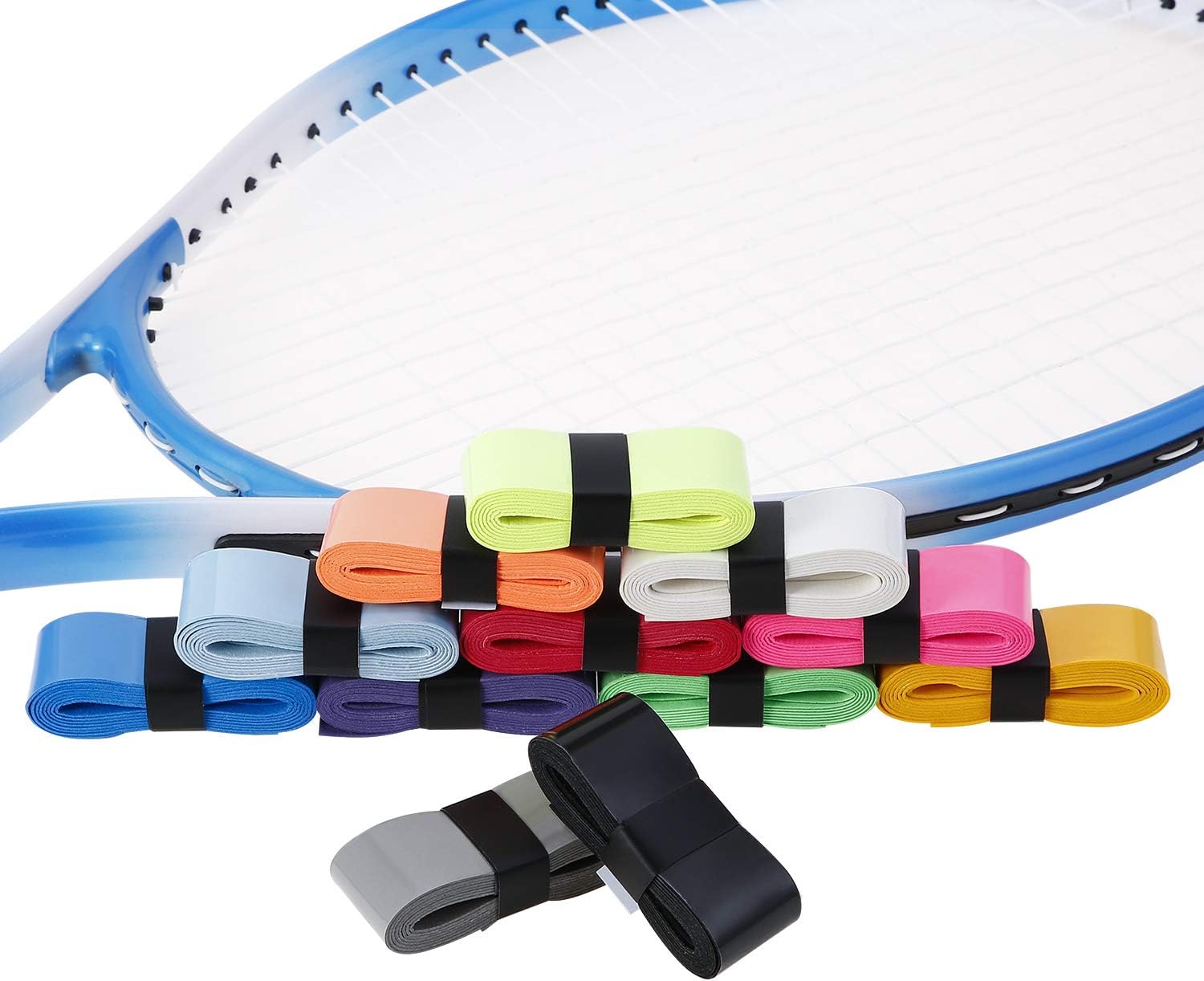 12 Pieces Tennis Badminton Racket Overgrips for Anti-Slip and Absorbent Grip (Multicolored) : Sports & Outdoors