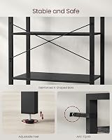 VASAGLE 6-Tier Bookcase Shelving Unit Ebony Black Ink Black LLS062B56 view 4