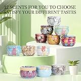 Yinuo Mirror 12 Scented Soy Candle Set 70 g Each Gift Box Floral view 6