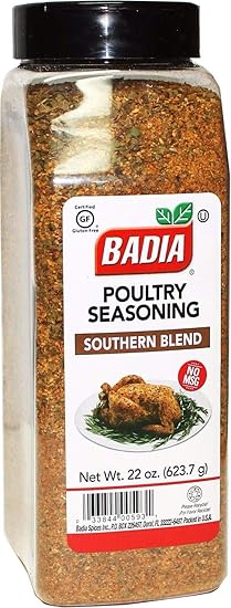 Badia Poultry Seasoning 623 7g 22oz Pack Of 6 Southern Blend American Import Gluten Free No Msg Amazon Co Uk Grocery