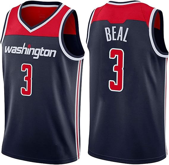 Men's basketball clothes, Wizards basketball jersey No. 3 BEAL, embroidery basketball clothes