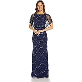 Adrianna Papell Womens Beaded Blouson DressSpecial Occasion Dress