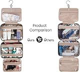 BAGSMART Large Hanging Toiletry Bag Purple Cosmetic Organizer 28x19x8cm view 5
