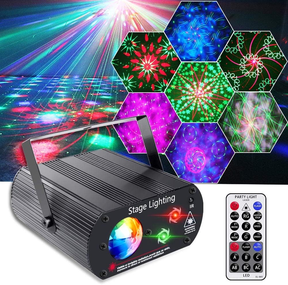 projector Lights for Parties，QinGers 7 Colors Led Party