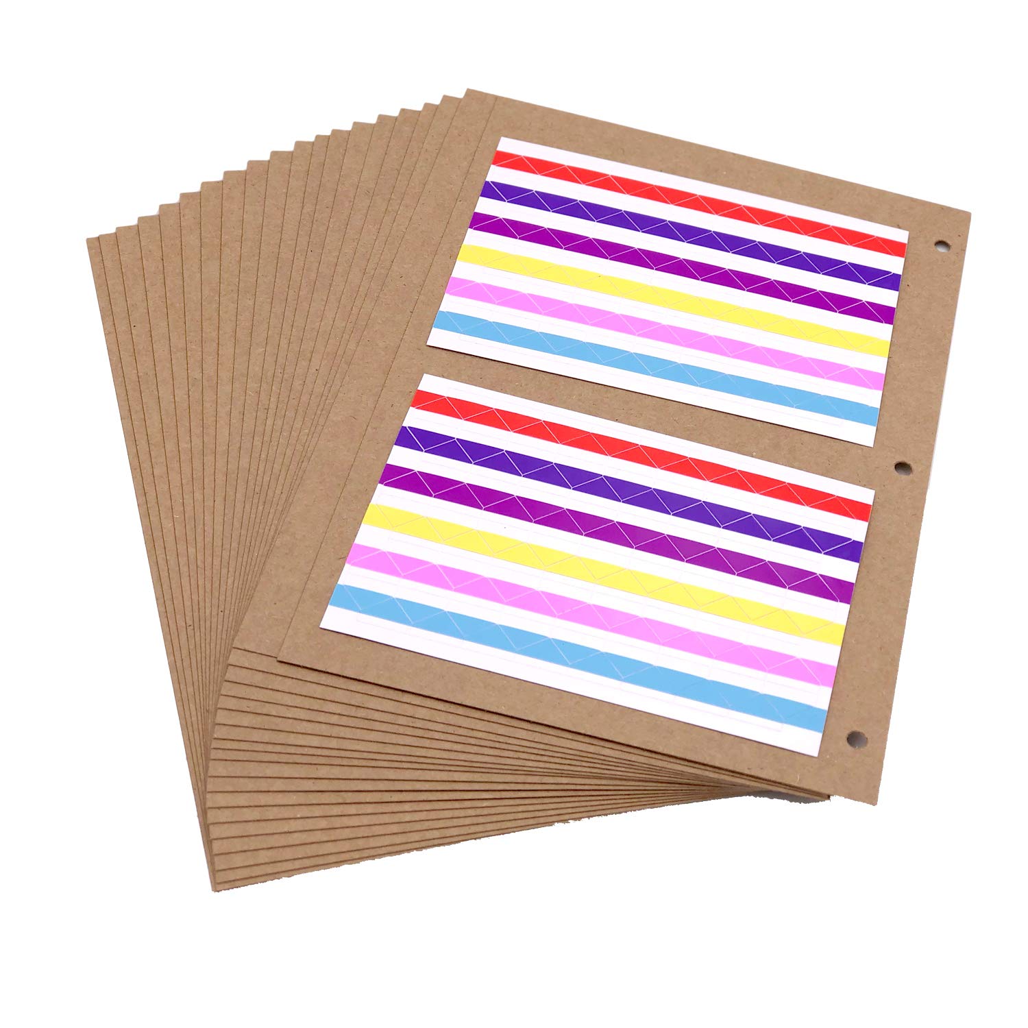 ThxMadam Scrapbooking Kraft Paper 26x17.5CM,20 Sheets Extra Refill Pages Photo Book Blank Paper for Scrapbook Photo Album Guest Book Memory Notebook 10.82" x 8.07" (27.5 x 20.5CM) for Album Large