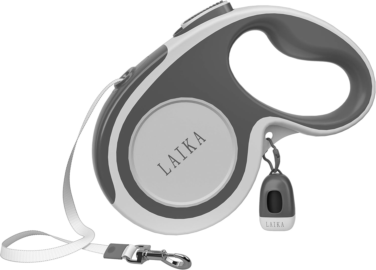 LAIKA Retractable Dog Lead with Waste Bag Dispenser, Heavy Duty