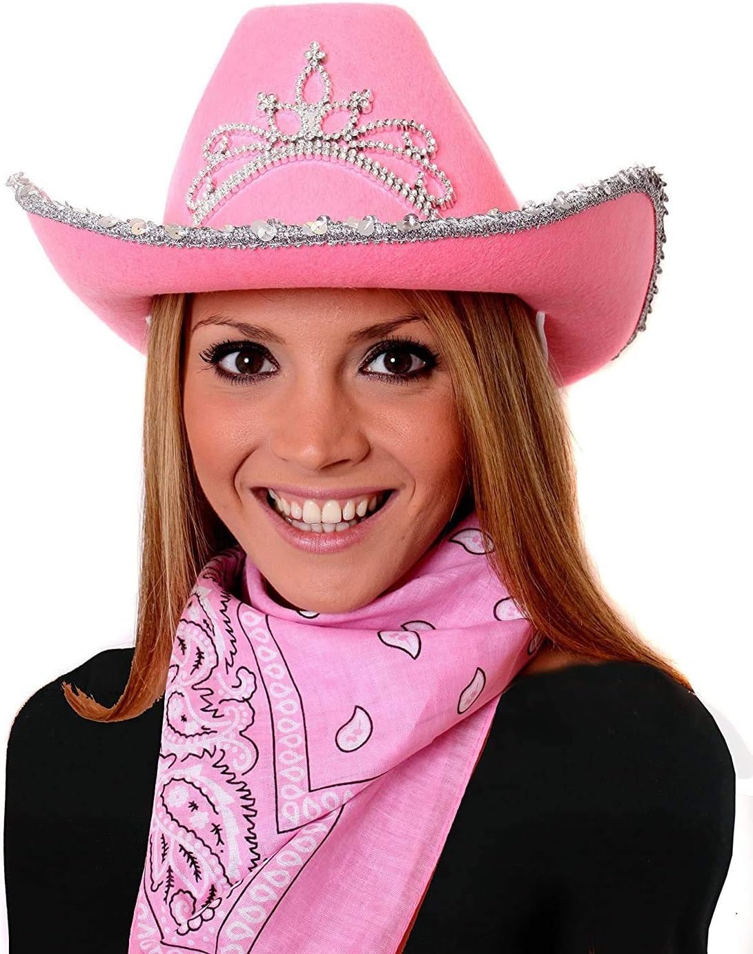 ladies pink cowboy hat