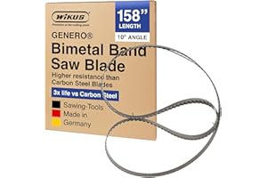 Bandsaw Blade 158'' x 1 1/4'' – Portable Precision Band Saw Blades for Woodworking, Sawmill & Wood Cutting - Bimetal 10° Saw 