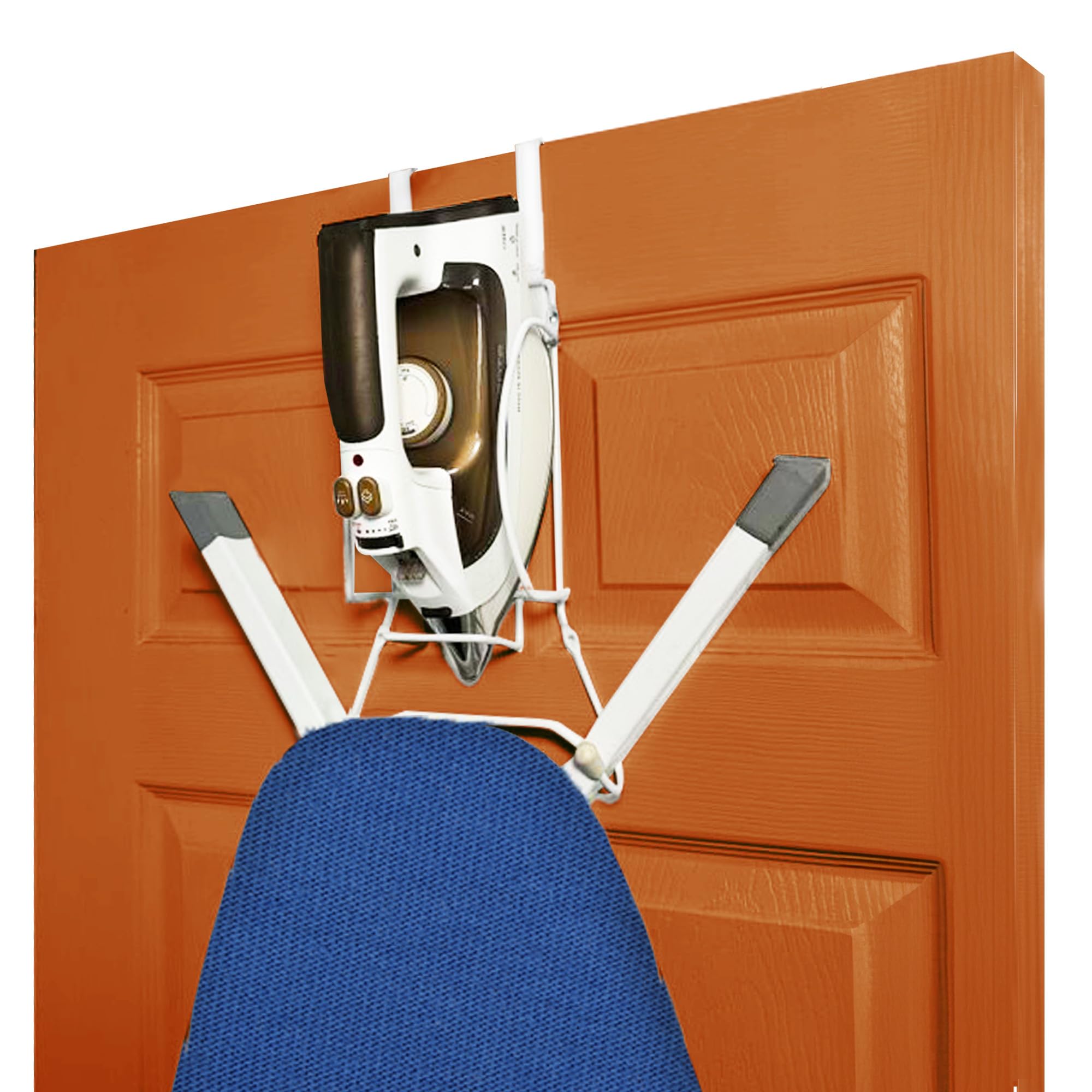 Photo 1 of Over The Door Iron Board Caddy - Iron and Ironing Board Storage Organizer, for Y Leg Ironing Board