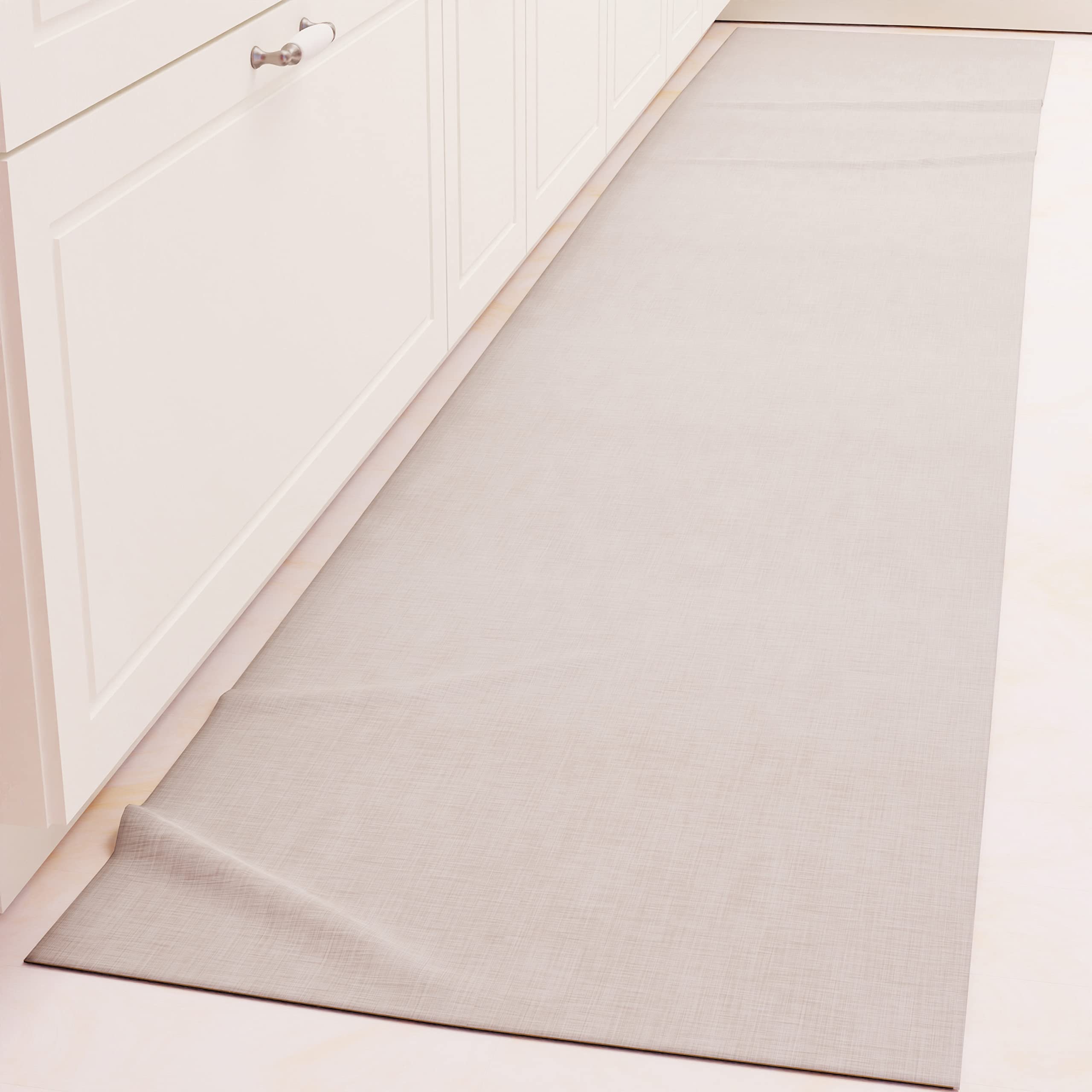 PETTI Artigiani Italiani - Kitchen Rug, Kitchen Runner, Washable Non-Slip Kitchen Rug, Non-Slip Rug, Kitchen Runner, Plain Rug, 52 x 140 cm, Grey, 100% Made in Italy