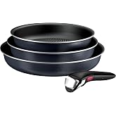Tefal - Ingenio Enjoy Cookware with removable handle - 4 pieces | Cook quickly with these induction pans and saucepans - Spac