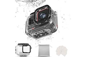 GAEKOL Dive Housing Case for Insta360 Ace Pro 2 / Ace Pro, Underwater Dive Protective Shell Fog Proof Waterproof Up to 60m (196ft) with 2 Quick-Release and 1/4“ Mount Anti-Fog Inserts