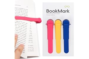 PICCIRCUIT 3 PCS Automatic Bookmark, Smart Bookmarks for Women Men Book Accessories Silicone Book Mark Bible Book Markers Book Marks for Reading Book Lovers Gifts Bookish Gifts Birthday Party Favors, B