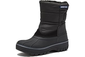 Lands' End Waterproof Kids Snow Boots - Insulated Warm Fleece Lined Winter Boots for Toddlers, Girls & Boys Size 5-10 Toddler or 11-7 Little or Big Kid