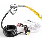 Reywoo Diesel Transfer Pump, 12V DC Electric Fuel Transfer Pump Kit | 11.9 GPM Fuel Pump with Nozzle Hoses and Fittings for Transferring Diesel, Kerosene, Machine, Transformer Oil