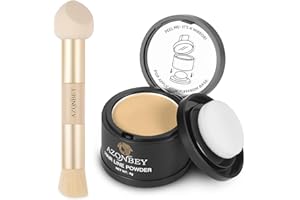 Root Touch Up Sets,Hairline Powder for Women Cover Up- Hairline Concealer for Thin and Thinning Hair, Water & Sweat Resistant,Contain Azonbey Makeup Brush (Light Blonde, Med-Makeup Brush)