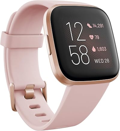 Fitbit Versa 2 Health & Fitness Smartwatch NFC Petal Pink Copper Rose