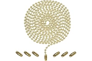 SMOTECQ Pull Chain Extension for Ceiling Fans and Light Fixture, 59-inch Long with 6 Matching Connectors (Gold)