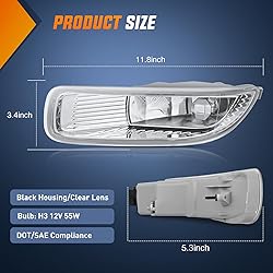 Nilight Fog Lights Assembly Compatible with 2003