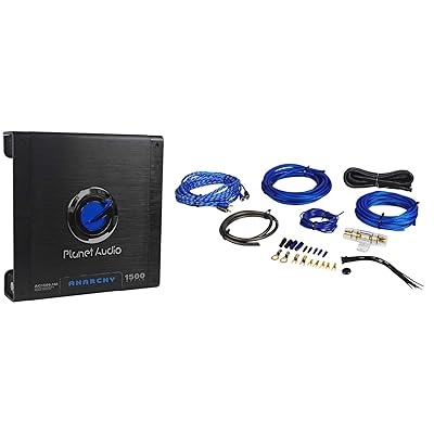 PLANET AUDIO AC1500.1M 1500W MONO Car Audio Amplifier Amp AC15001M+8 Ga Amp Kit