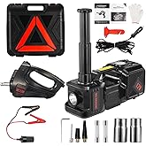 Electric Car Jack kit 5 Ton 12V Electric Floor Jack Lift for Vehicle, Electric Hydraulic Jack Auto Repair Tool Set with Built