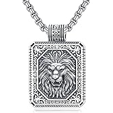 PELOVNY Lion Necklace 925 Sterling Silver Eagles Chain Wolf Pendant Leo Necklace Lion Jewelry Anniversary Birthday Gifts for Men Women