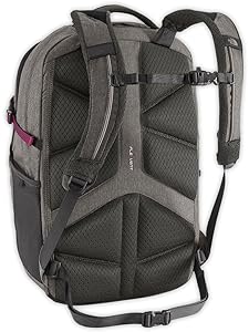 Contoured and padded shoulder straps and back panel with sternum straps and hip belt