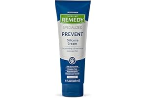 Medline Remedy Specialized Silicone Cream, Unscented (4 fl oz), Gentle Breathable Film for All Ages, Paraben-free and Hypoallergenic Skin Care, Barrier for Dry Cracked Skin