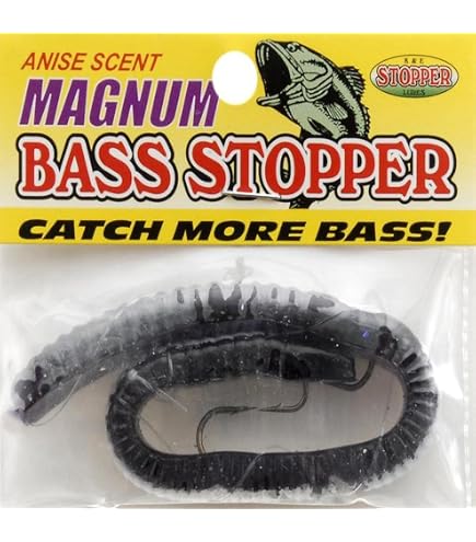Bass Stopper Lures Natural Weedless 6 Pack Bundle K&E Bass Worms : Sports & Outdoors
