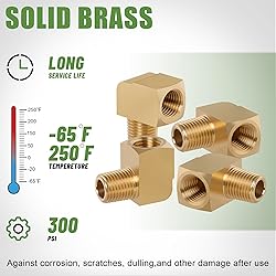 Ailbiuko Brass Fitting,90 Degree Barstock Street
