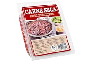 LEAD FOODS CARNE SECA (Uncooked) Jerked Beef - Brazilian Style 500 g - Salted Dry Meat, Carne Salada, Tasajo, Charque, Charqu