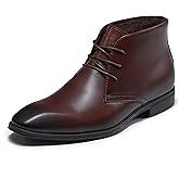 Holy dove Men's Lightweight Dress Boots Leather Ankle Oxford Boot