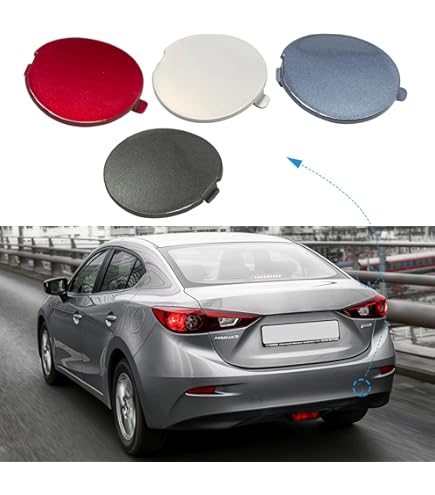 D10J50A12A Replacement Part ACROPIX Front Left Tow Hook Cover - Machine Gray, Fit For Mazda CX-3 2016-2021, Part #D10J50A12A Front Bumper Cover