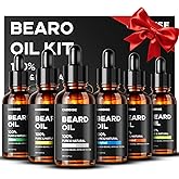 CADDISE Beard Oil Set – 6 Unique Scents, All-Natural Ingredients for a Healthy, Nourished Beard, Idea Gift for Men Birthdays, Father’s Day & Christmas.